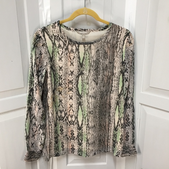 Banana Republic Snake Print Top - Picture 1 of 16